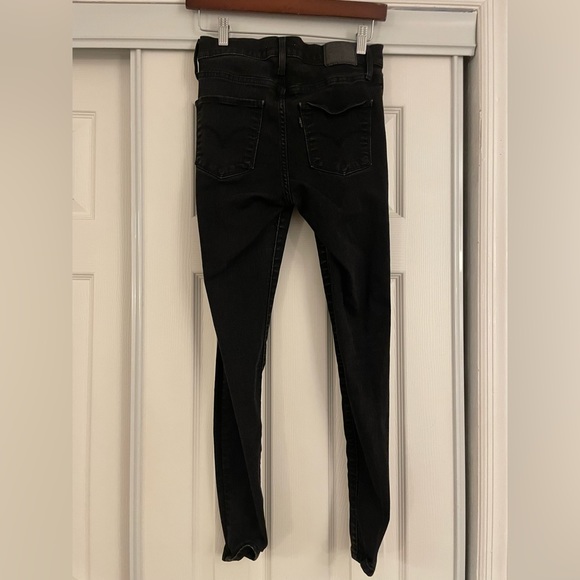 Levi 720 High Rise Super Skinny Black Denim Jeans Size 27 - Picture 4 of 8